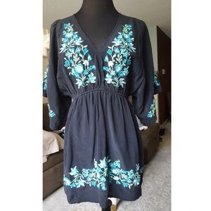 Karen Kane Silk embroidered tunic
